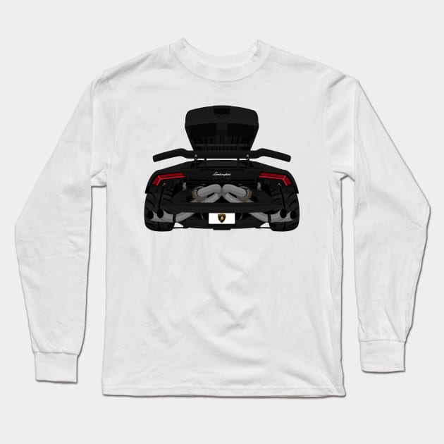 HURACAN BLACK Long Sleeve T-Shirt by VENZ0LIC